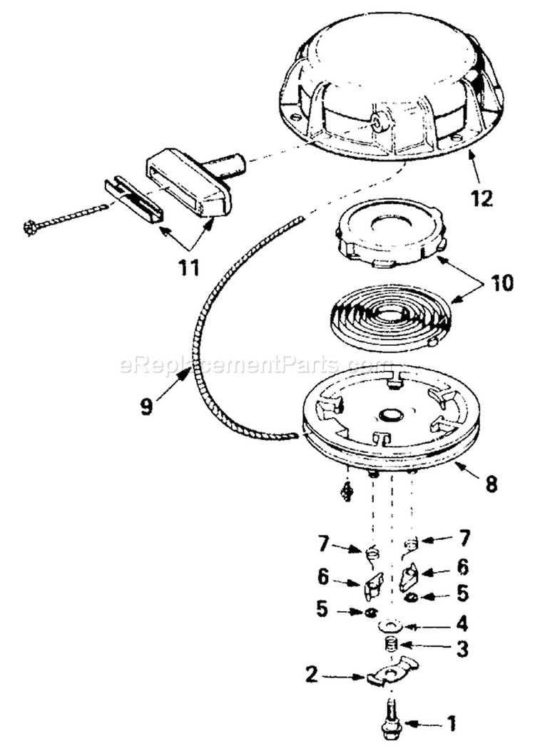 Page J Diagram and Parts List for 8648-1  Briggs and Stratton Generator